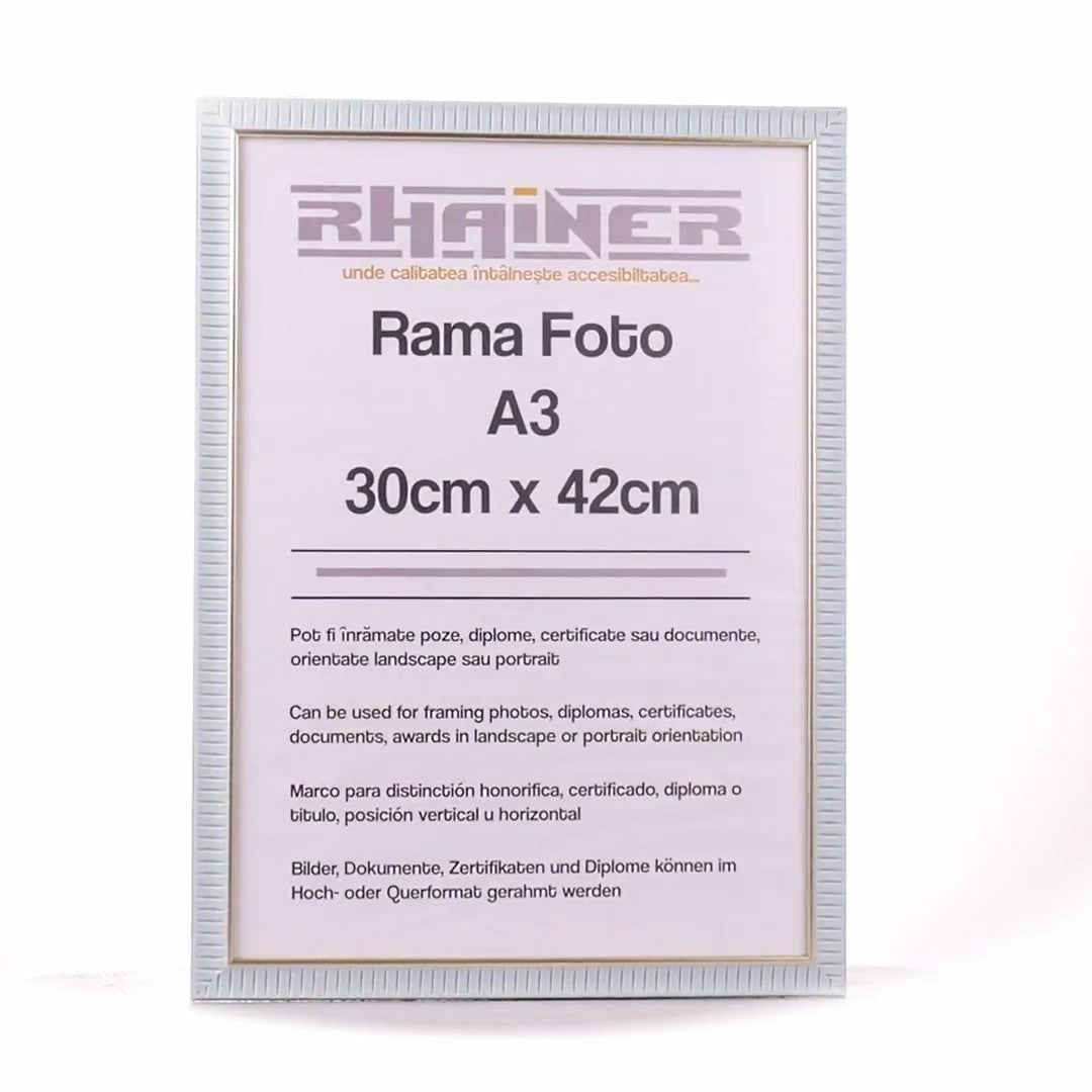 Rama foto Merida bleu+auriu A3