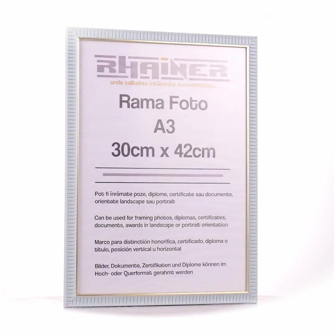 Rama foto Merida bleu+auriu A3