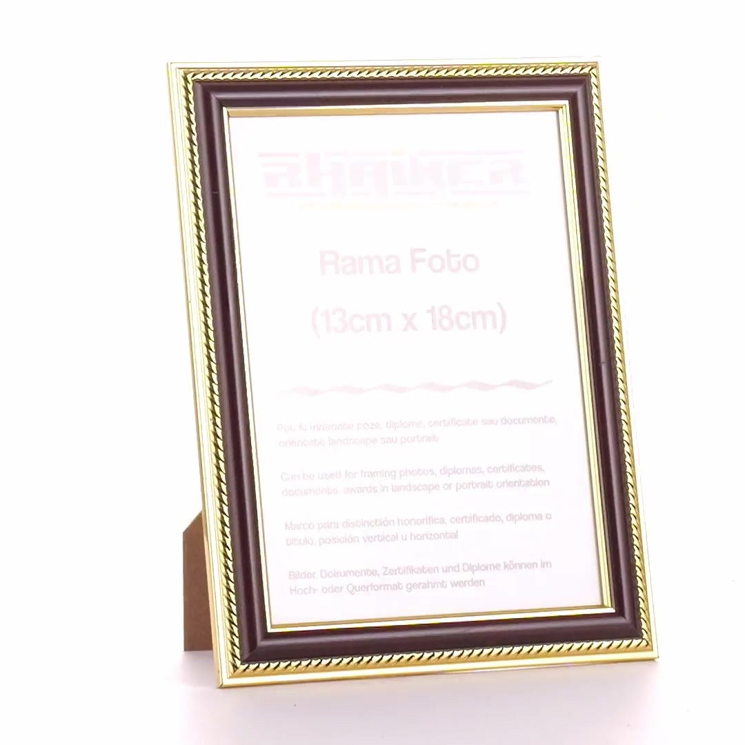 Athos brown+gold photo frame 13x18