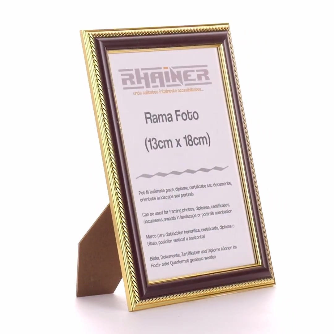 Athos brown+gold photo frame 13x18