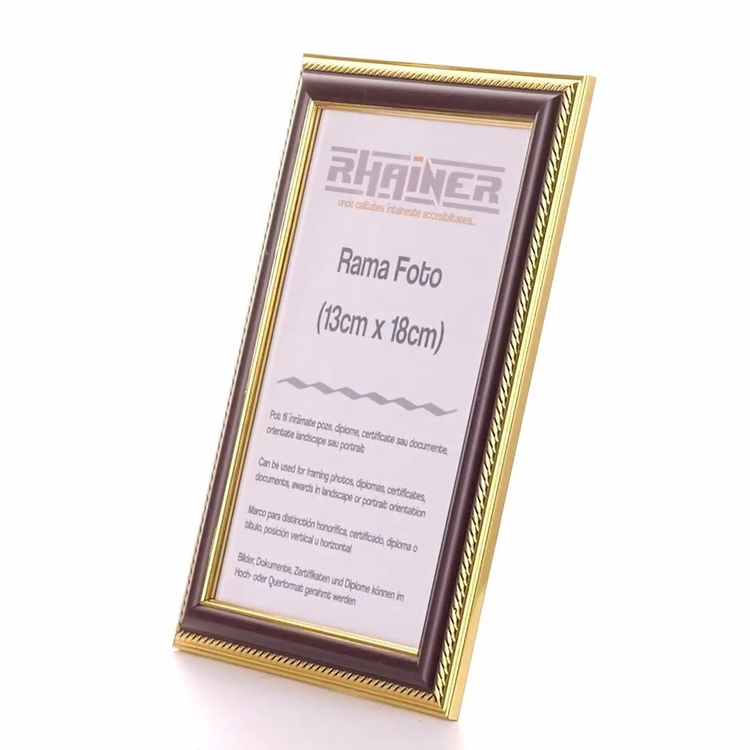 Athos brown+gold photo frame 13x18