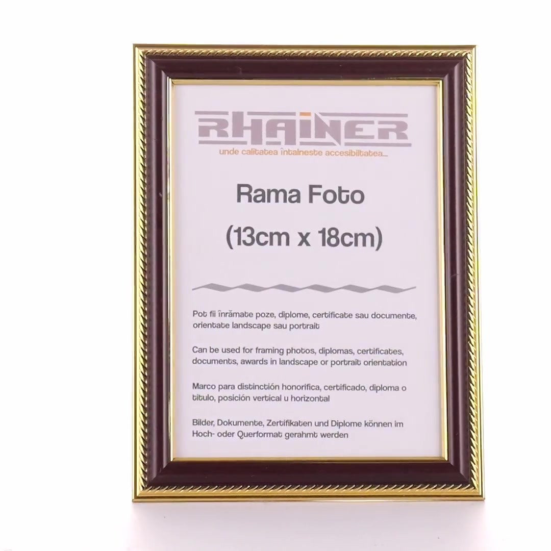 Athos brown+gold photo frame 13x18