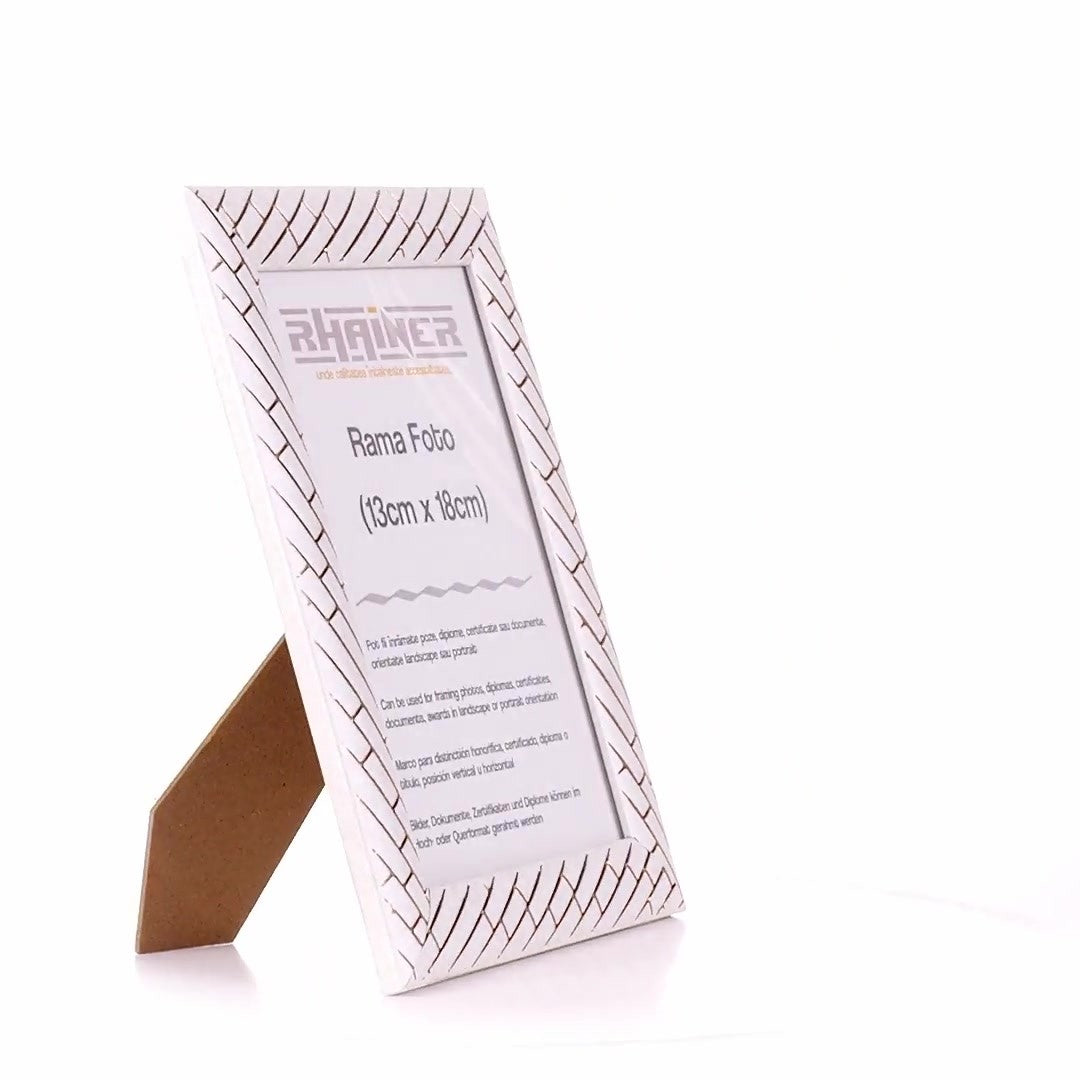 Barrio white+rose gold photo frame 13x18