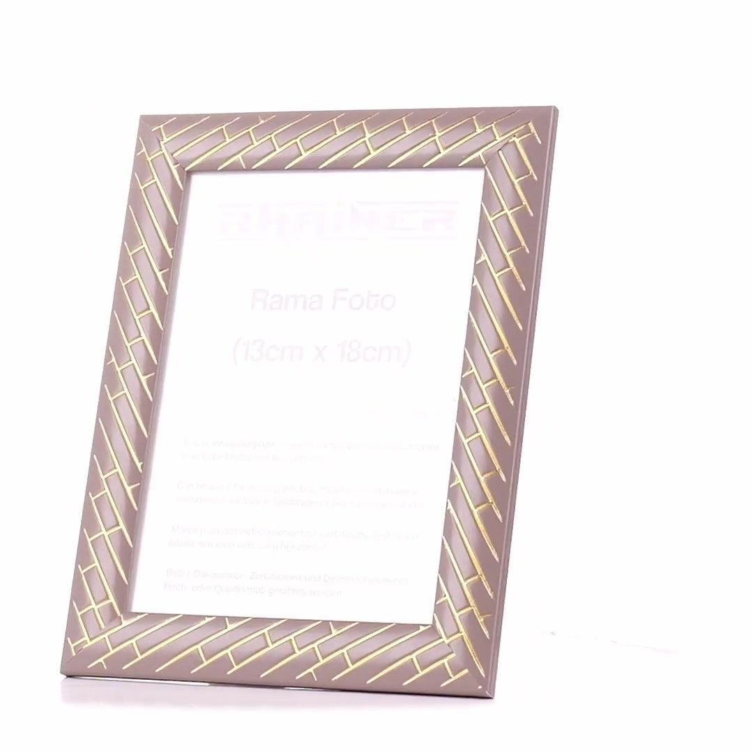 Barrio gray+gold photo frame 13x18