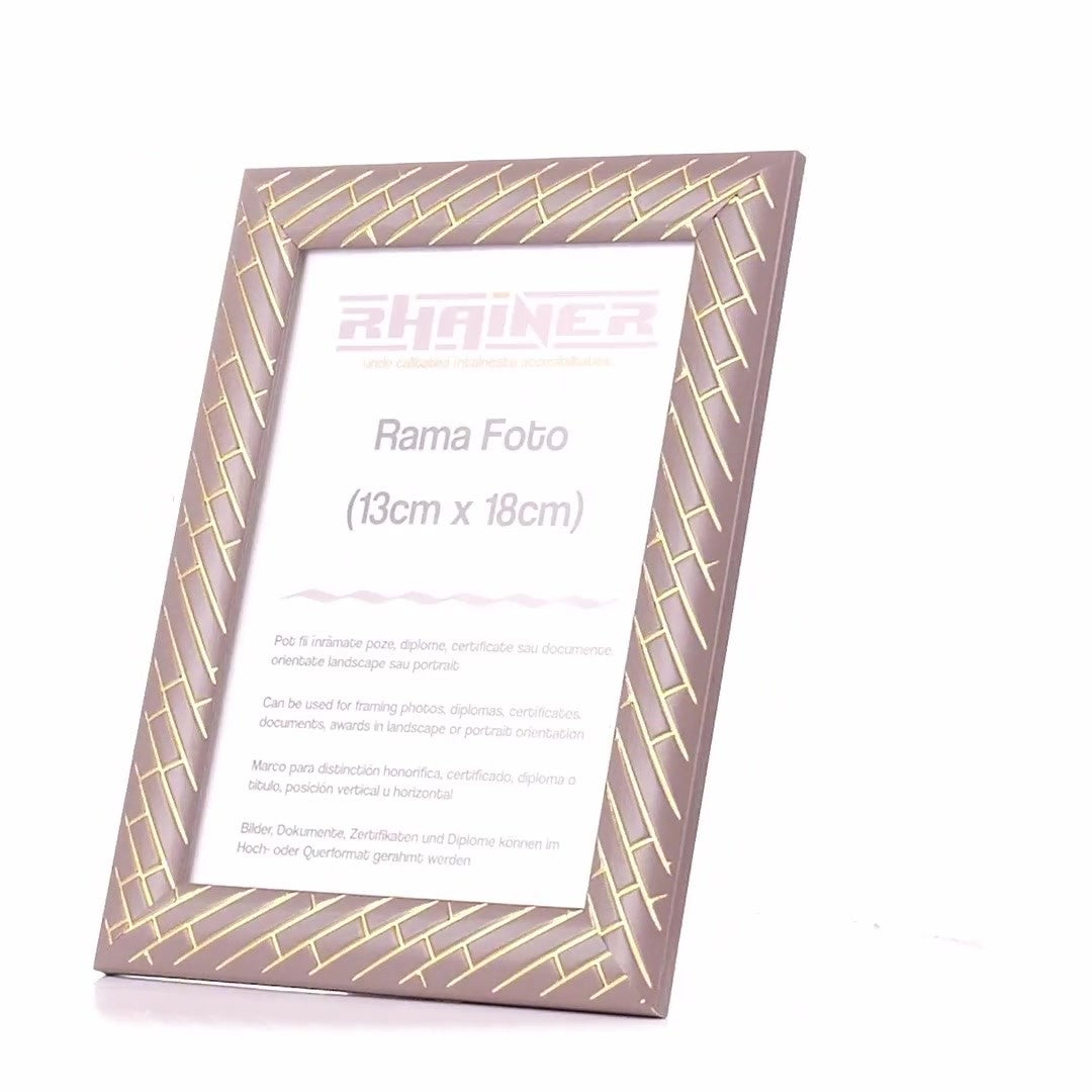Barrio gray+gold photo frame 13x18