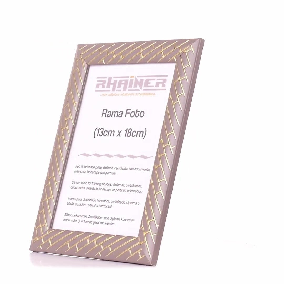 Barrio gray+gold photo frame 13x18