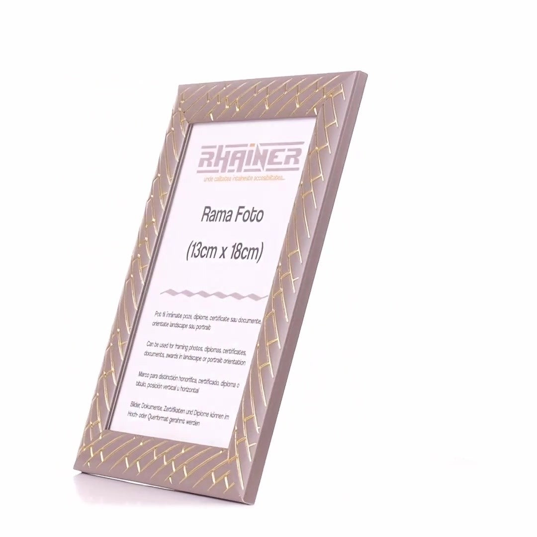 Barrio gray+gold photo frame 13x18