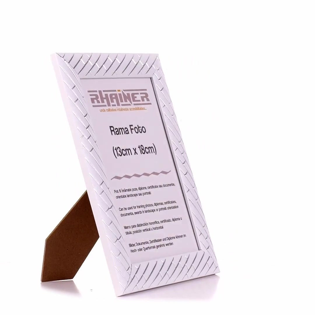 Barrio white+silver photo frame 13x18