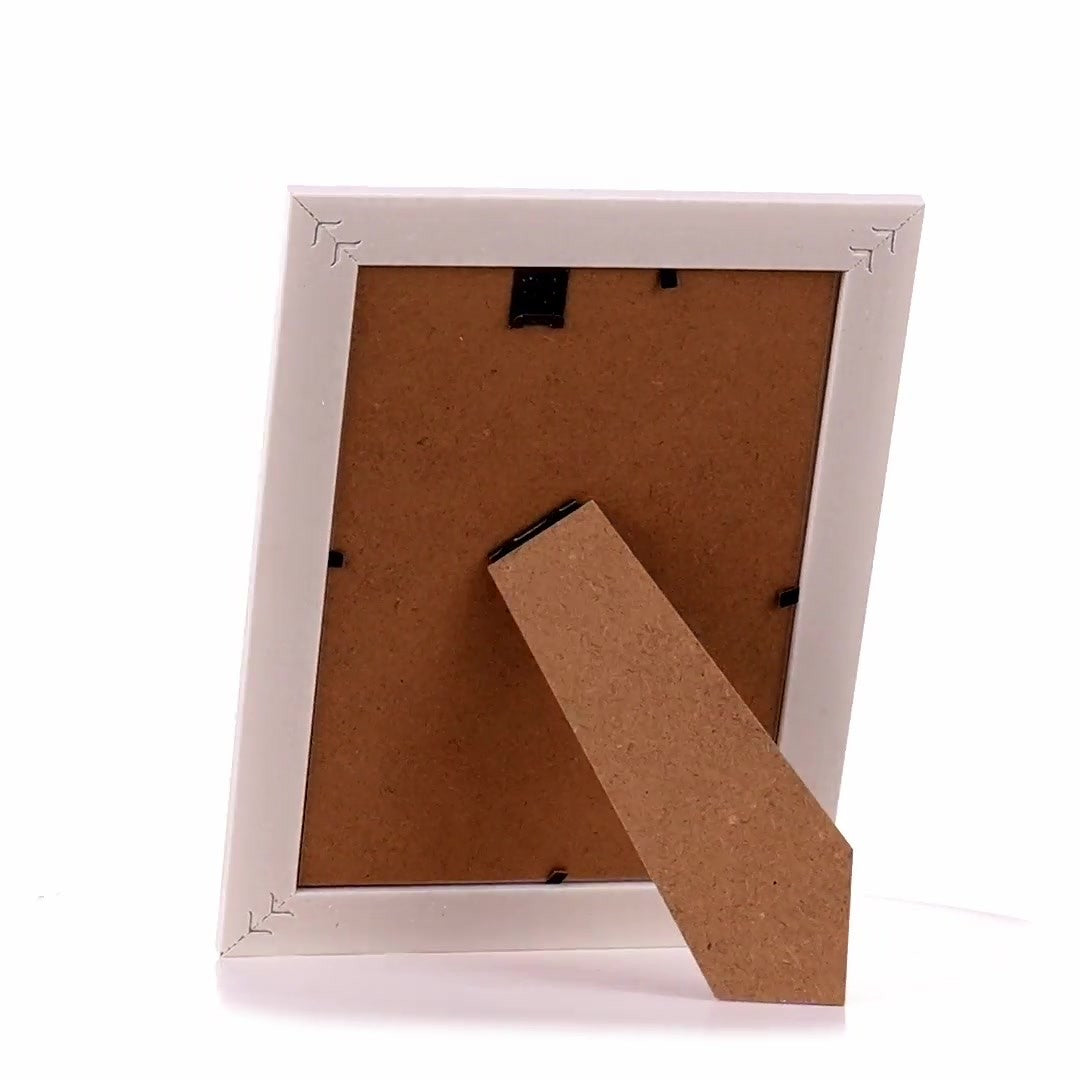 Barrio white+silver photo frame 13x18
