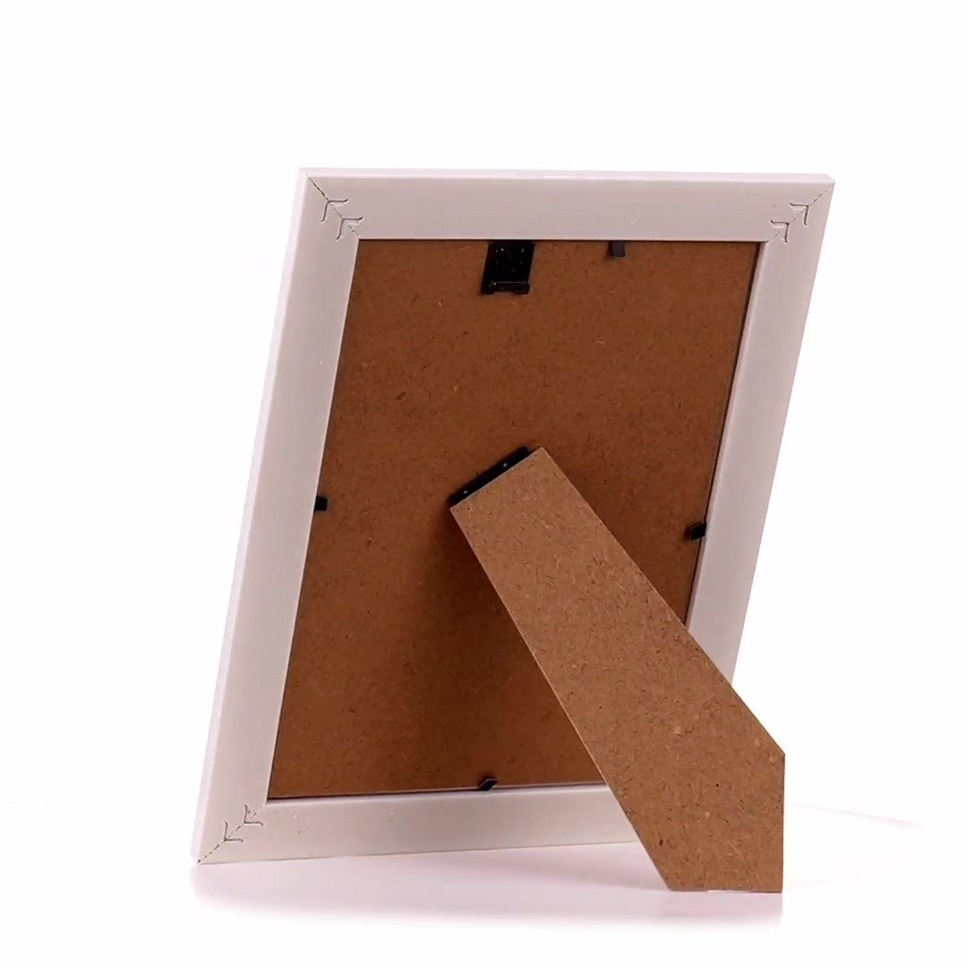 Barrio white+silver photo frame 13x18