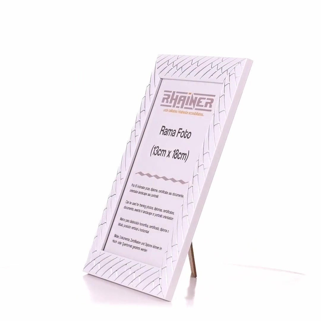 Barrio white+silver photo frame 13x18
