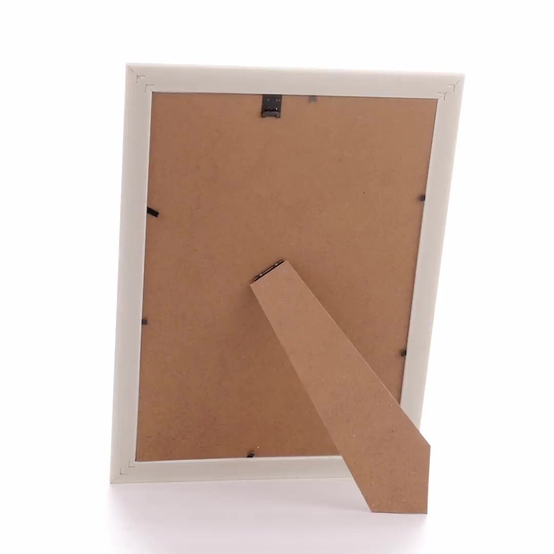 Barrio white+silver photo frame A4