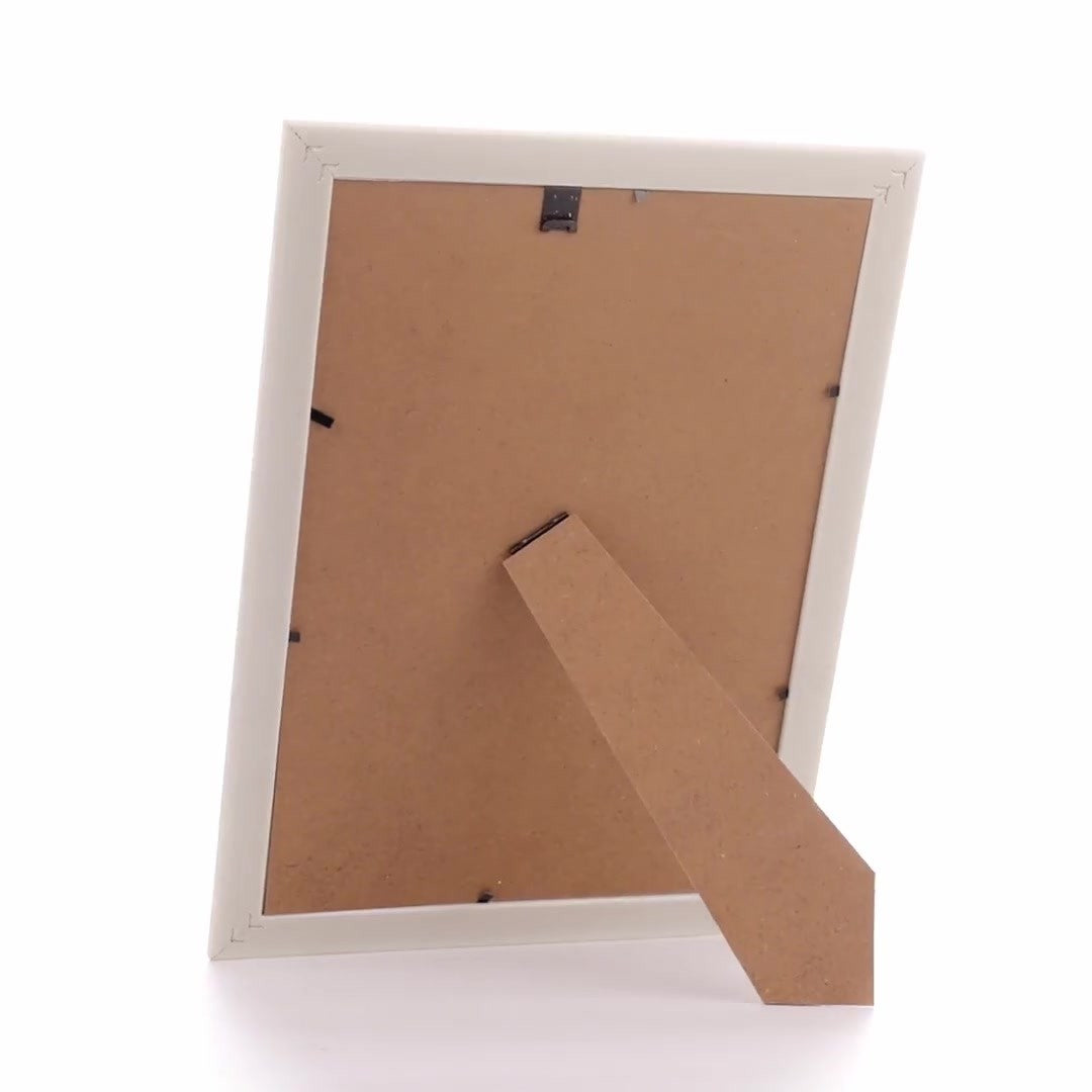 Barrio white+silver photo frame A4