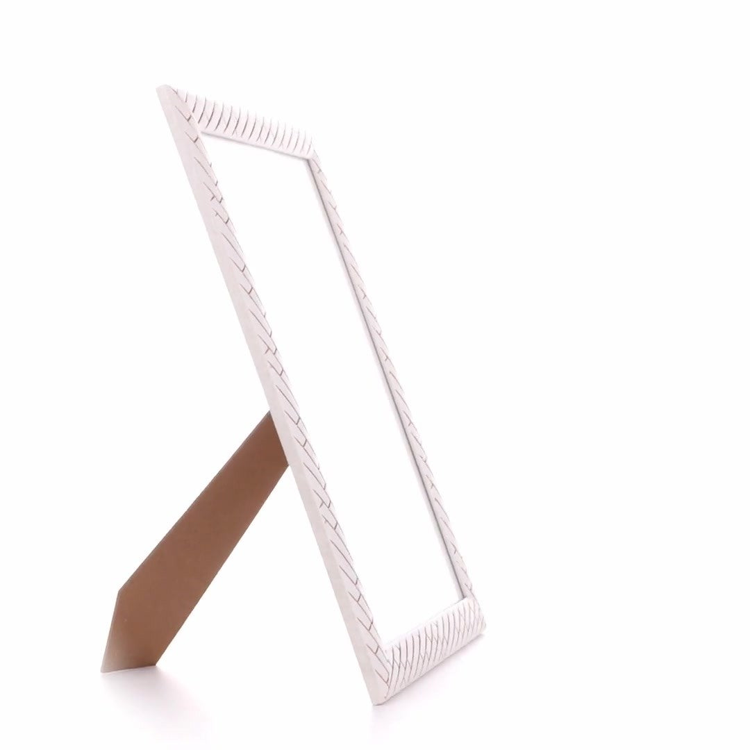 Barrio white+silver photo frame A4