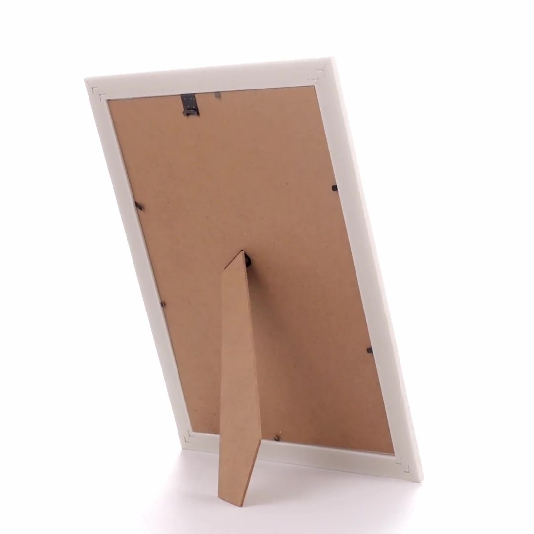 Barrio white+silver photo frame A4