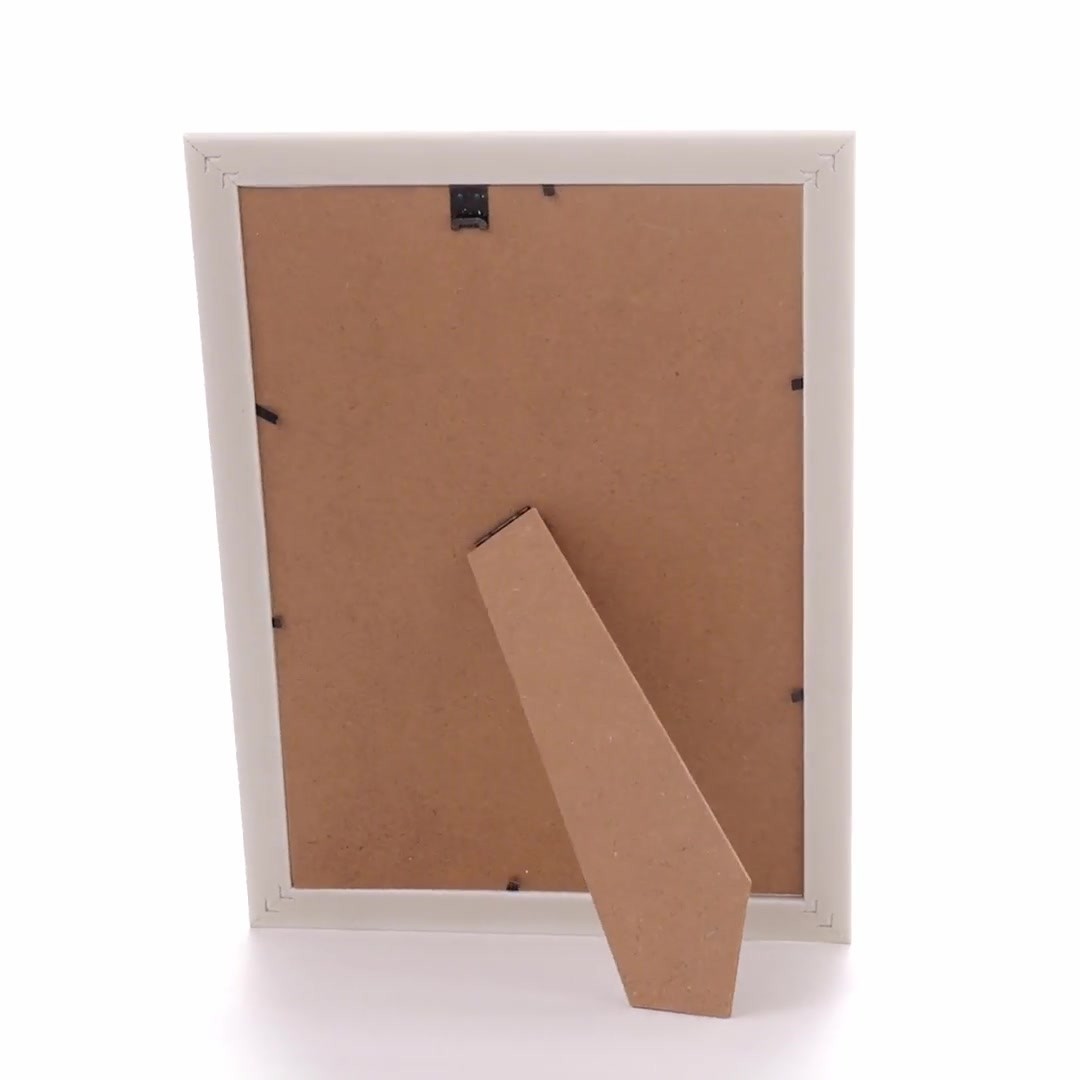 Barrio white+silver photo frame A4