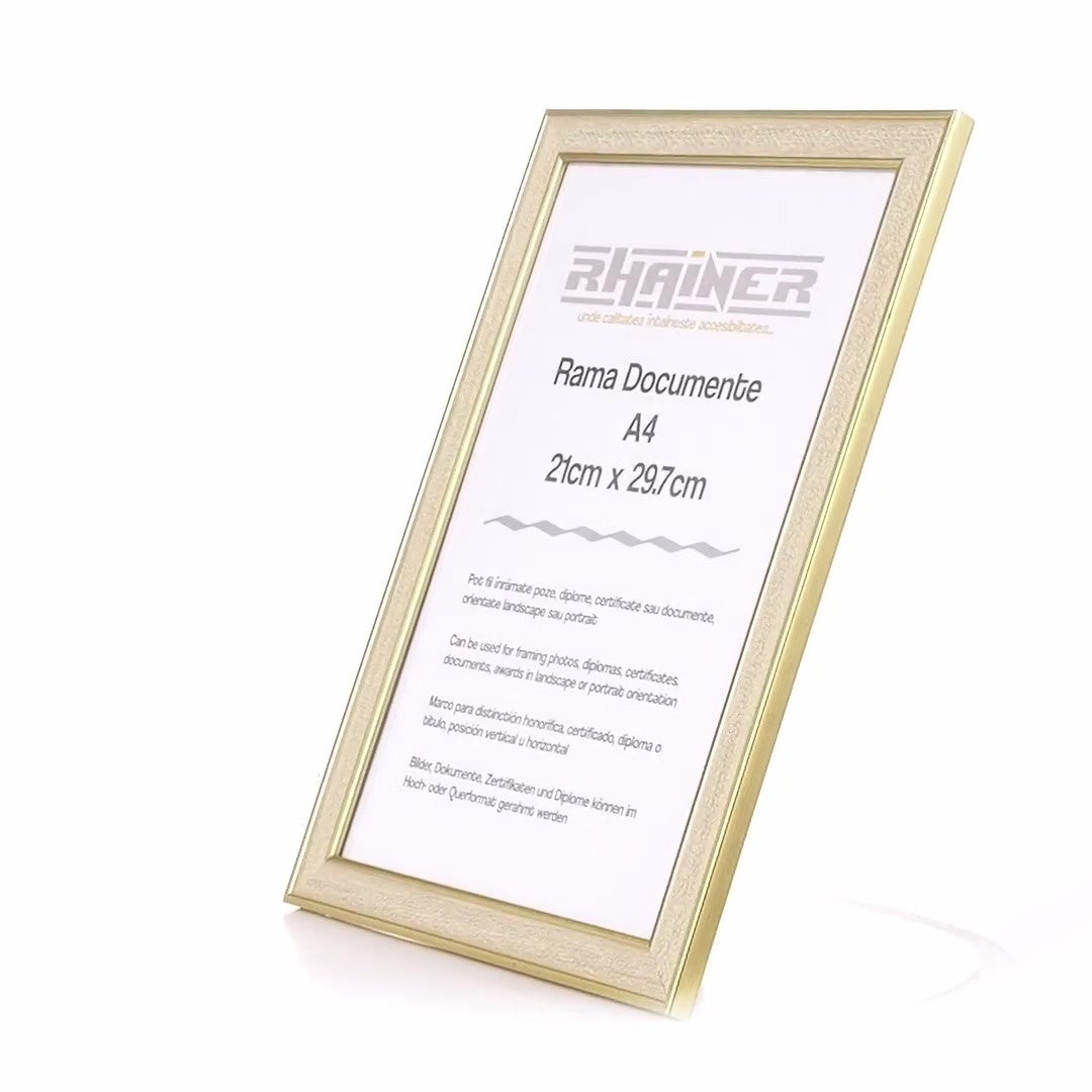 Porto gold photo frame A4