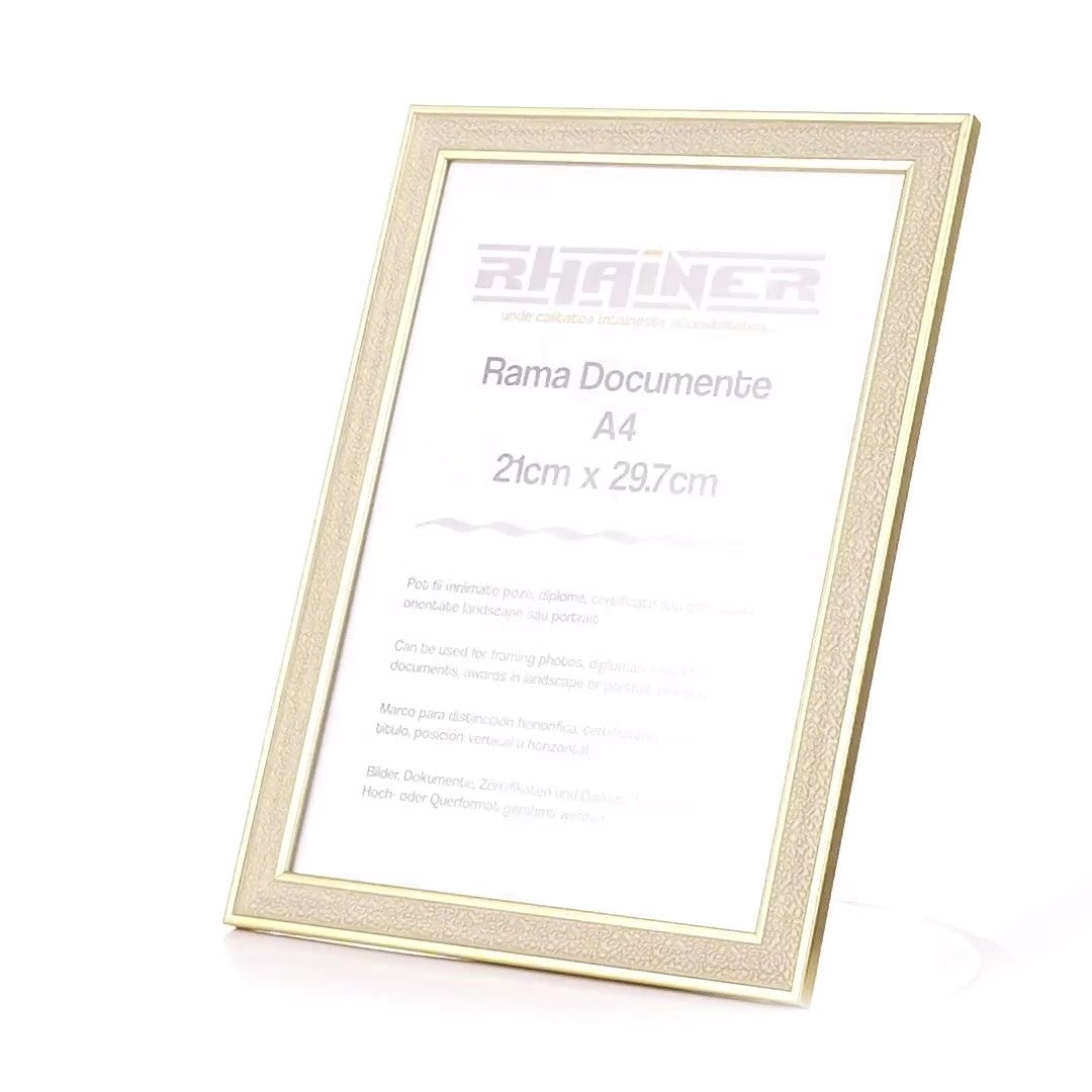 Porto gold photo frame A4