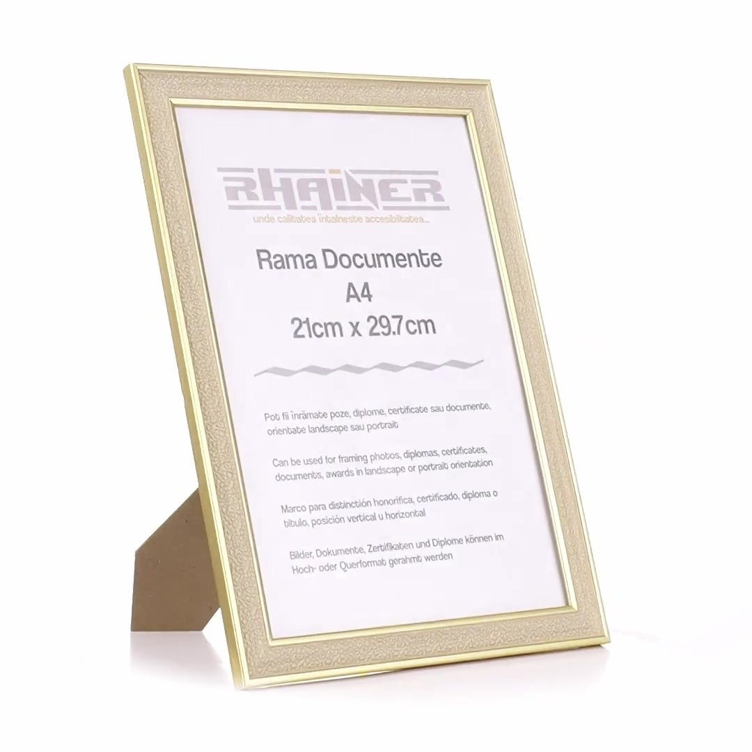 Porto gold photo frame A4