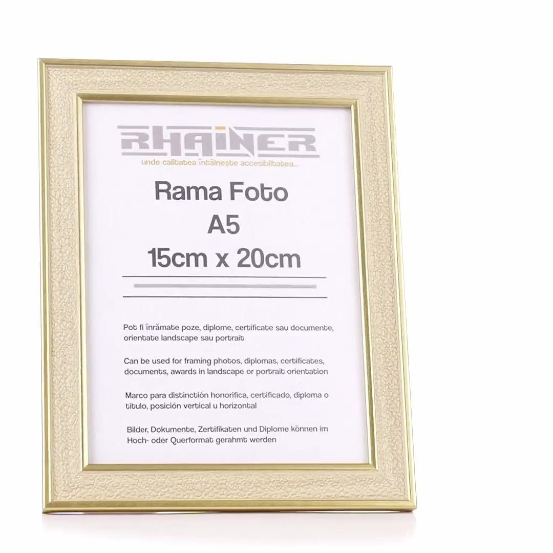 Golden Porto photo frame A5