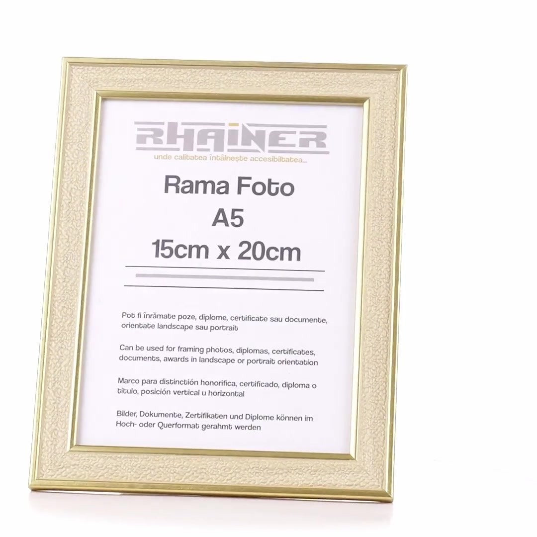 Golden Porto photo frame A5