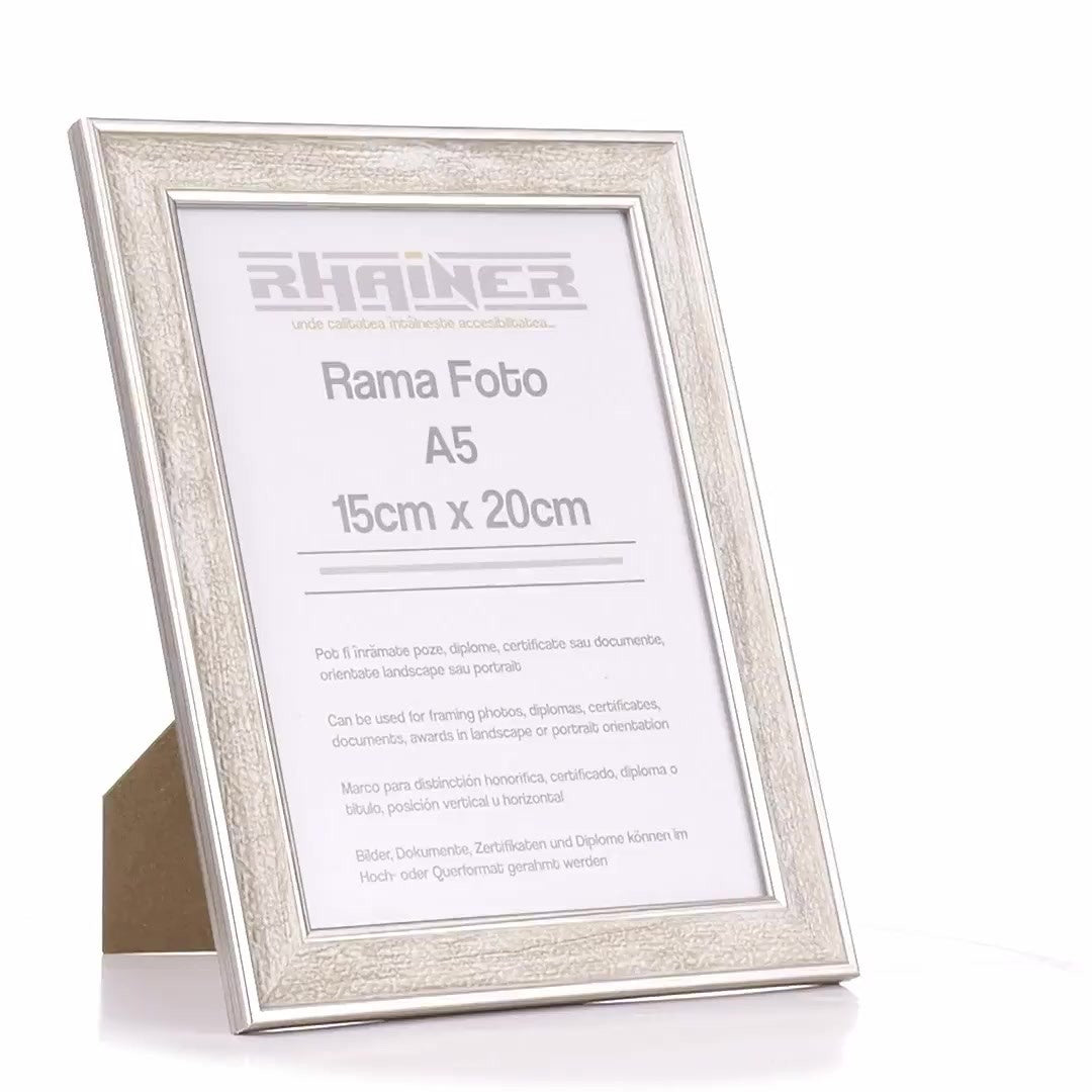 Silver Porto photo frame A5