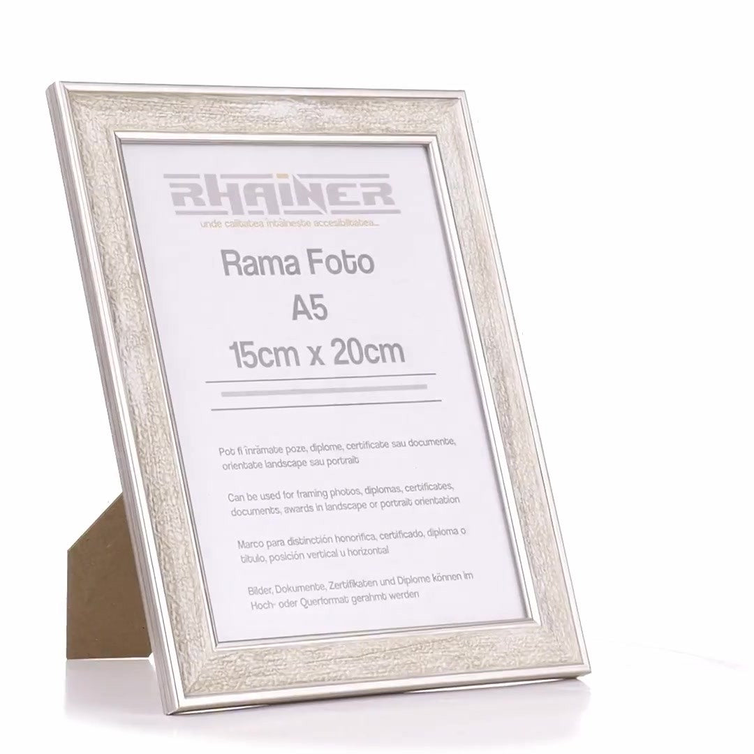 Silver Porto photo frame A5