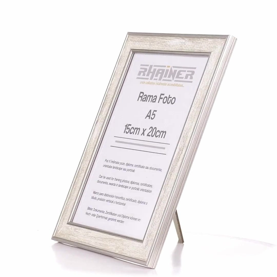 Silver Porto photo frame A5