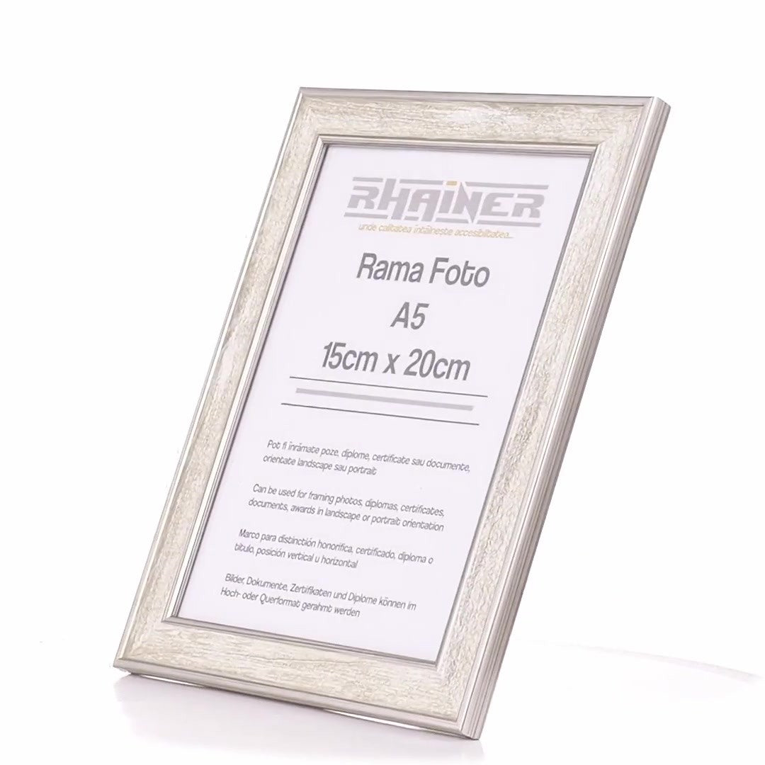 Silver Porto photo frame A5