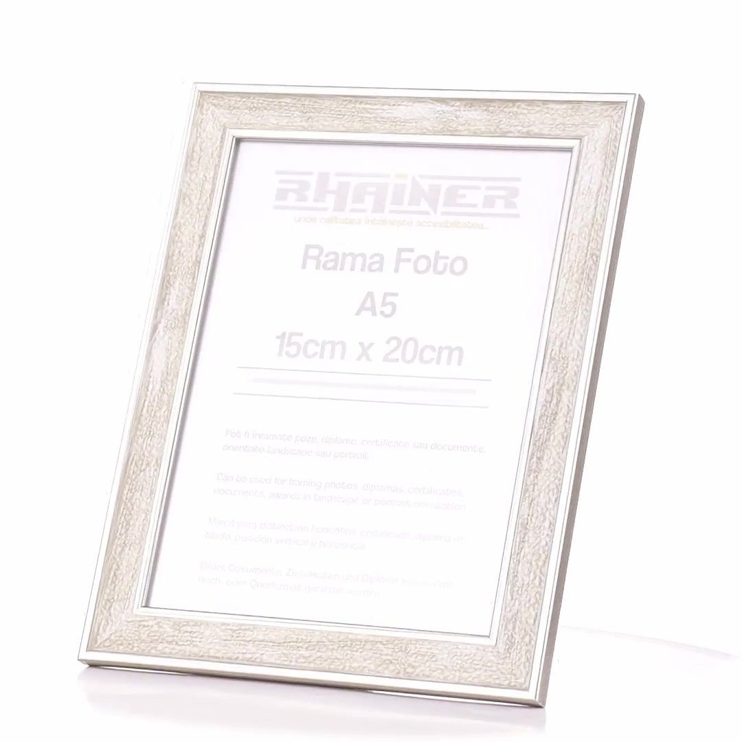 Silver Porto photo frame A5