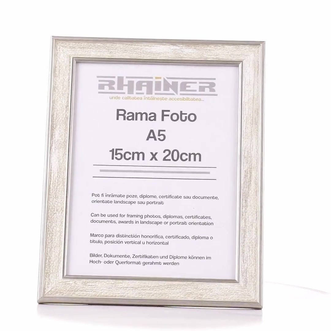 Silver Porto photo frame A5