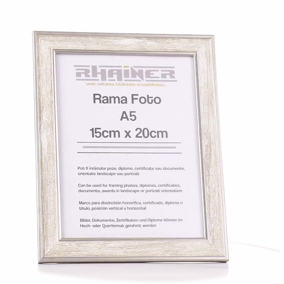 Silver Porto photo frame A5