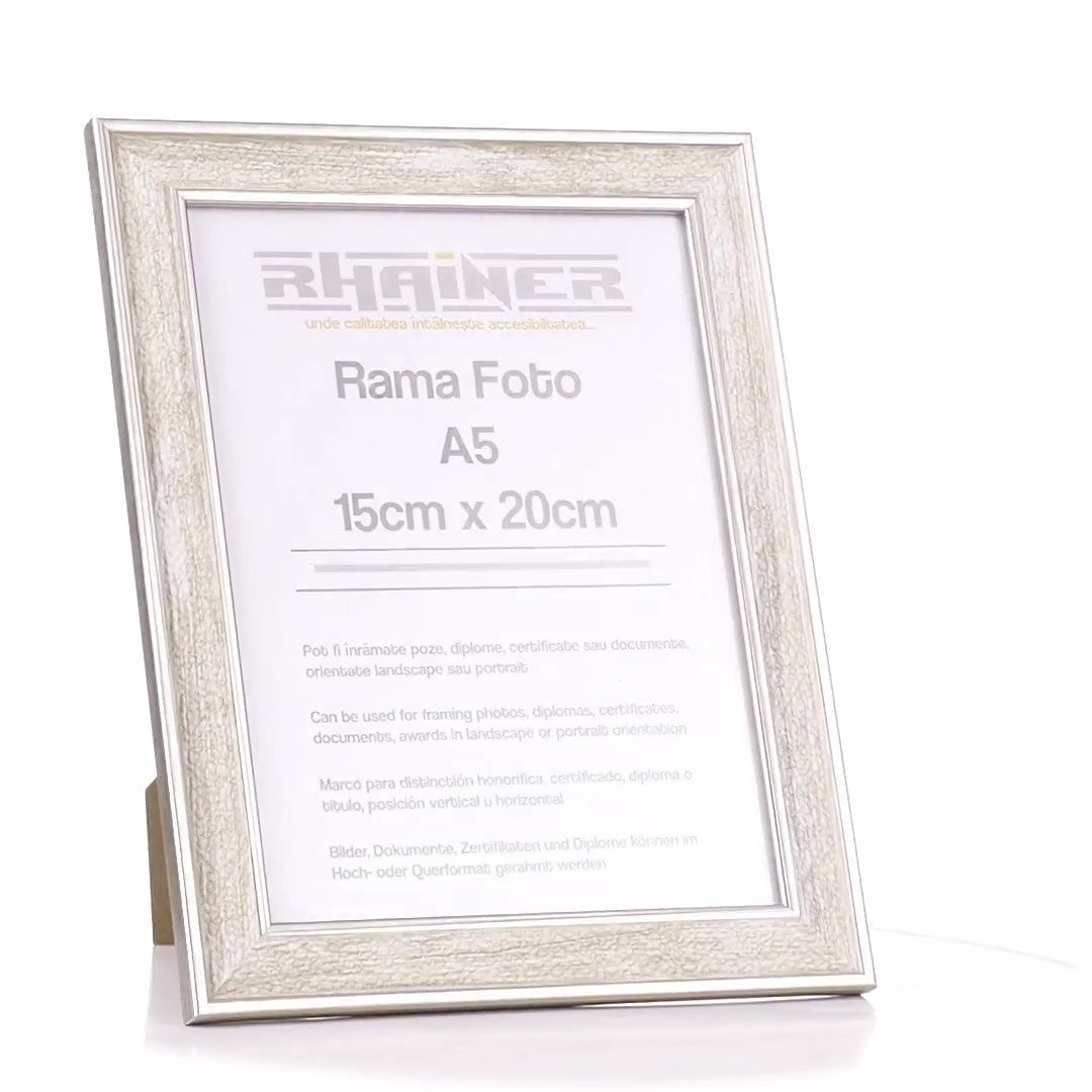 Silver Porto photo frame A5