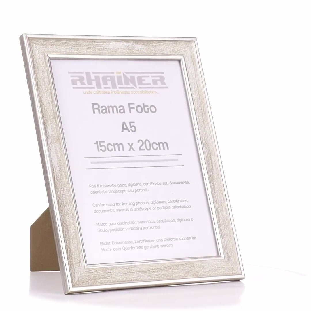 Silver Porto photo frame A5