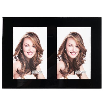 Rama foto sticla dubla Cordoba negru 10x15