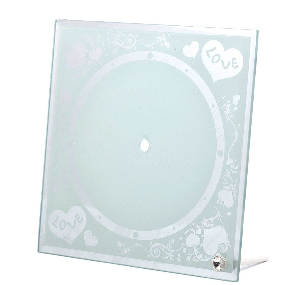 Ceas sticla sublimare LOVE 20x20 CS2020629 - Green Print