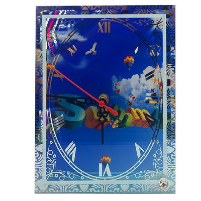 Ceas sticla sublimare ANTIQUE 23x18 CS2318539 - Green Print