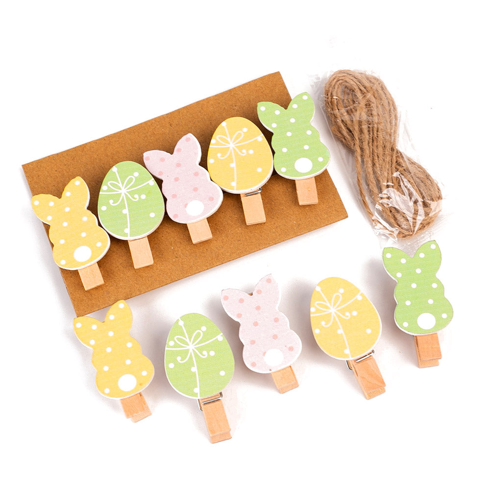 Mini carlige decorative PASTE1 - set 10 buc PR9001056 - Green Print