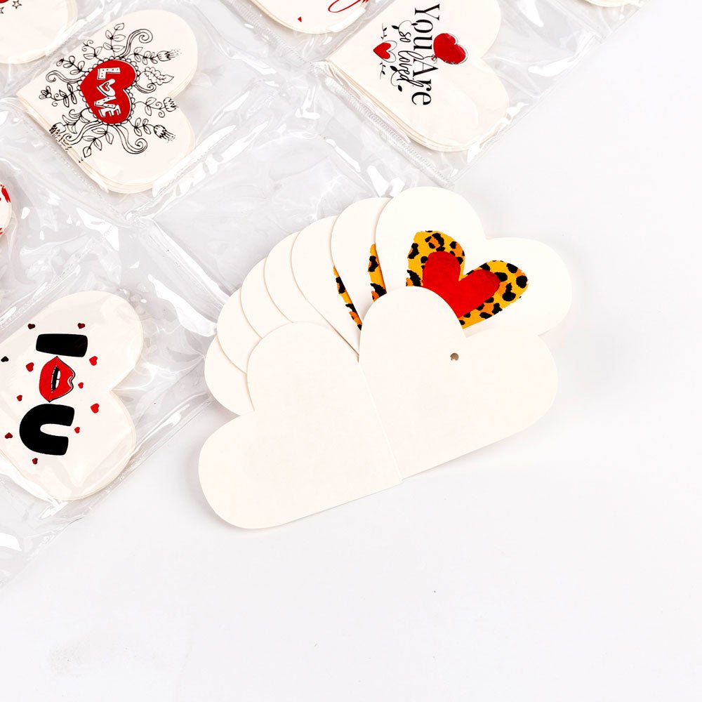 Mini felicitari inima modele LOVE3 - set 140 buc XCC3057 - Green Print