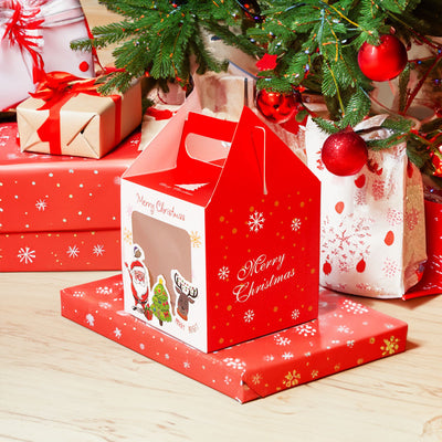 Cutie cani 3D Craciun rosu+alb