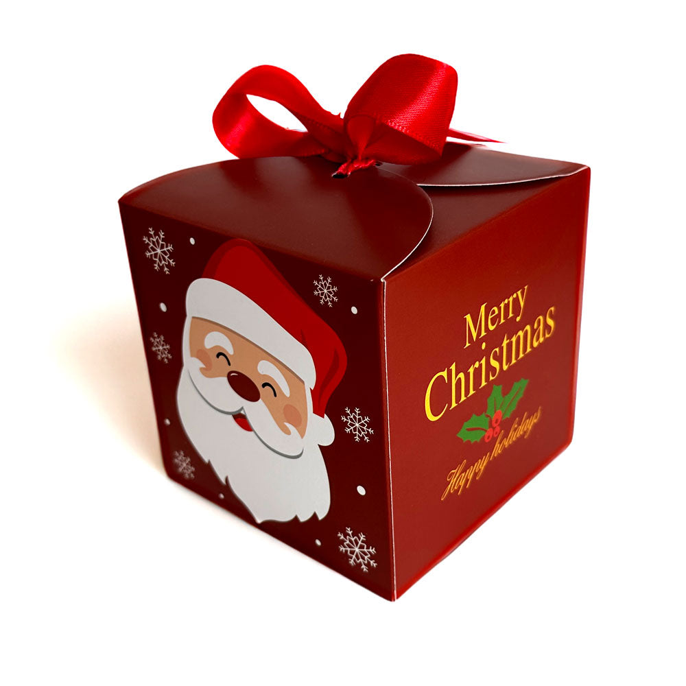 Cutie cani Craciun cu funda rosie