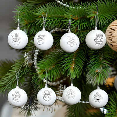 Globuri de brad de colorat - set 8 buc GL9032017 - Green Print