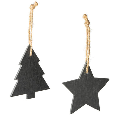 Ornament de brad din ardezie STEA XM1299S1511 - Green Print