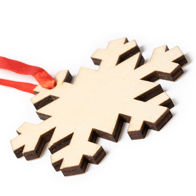 Ornament de brad din lemn cu snur rosu FULG XM1305S1514 - Green Print