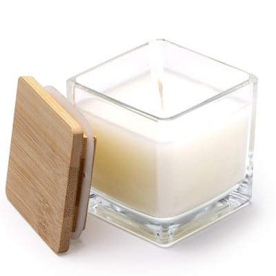 Lumanare patrata parfumata cu capac de lemn VL1171S101 - Green Print