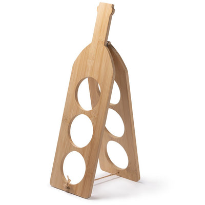 Suport sticle de vin din bambus MJ1134S129 - Green Print