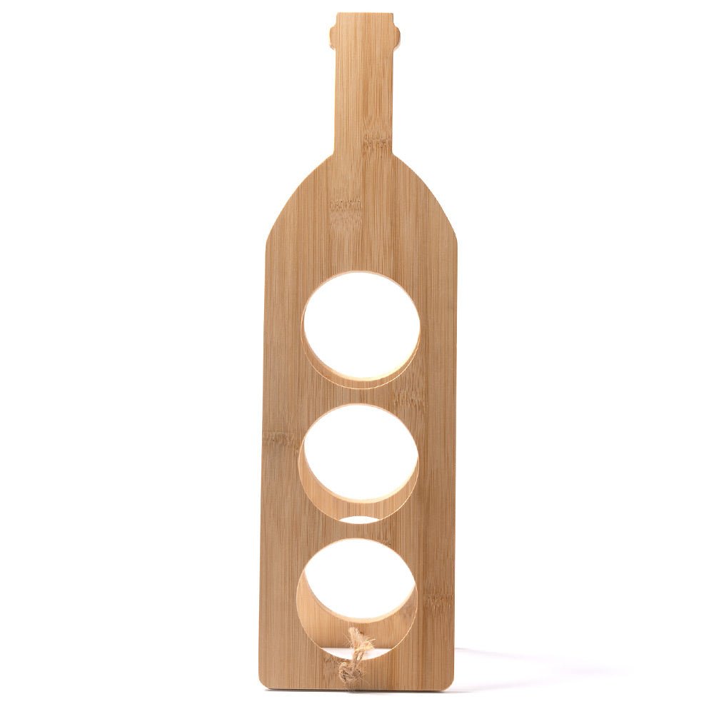 Suport sticle de vin din bambus MJ1134S129 - Green Print