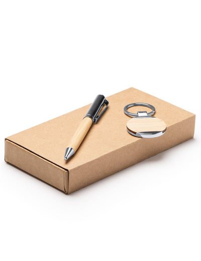 Set premium de pix si breloc din lemn in cutie HW1336TA29 - Green Print