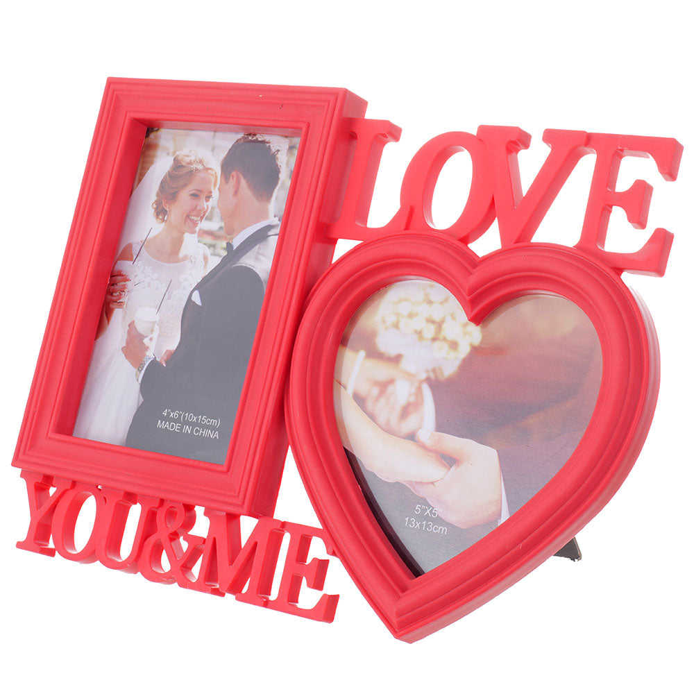 Rama foto colaj rosie LOVE YOU&ME 2 poze