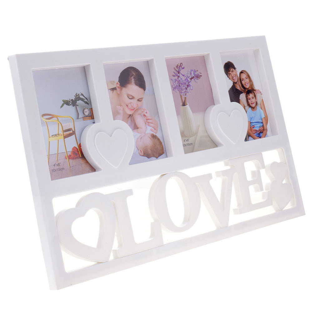 Rama foto colaj LOVE inimi 4 poze